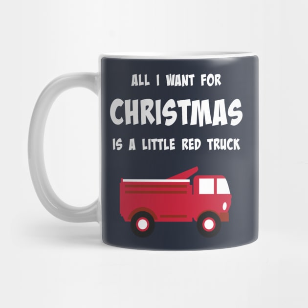 Funny Little Red Truck for Christmas by MedleyDesigns67
